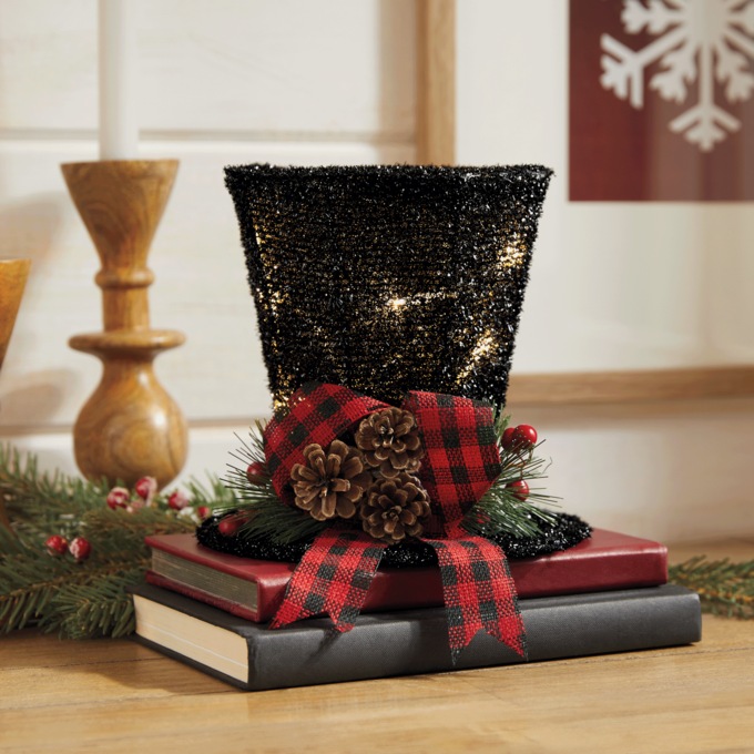 Lit Snowman Hat, , large