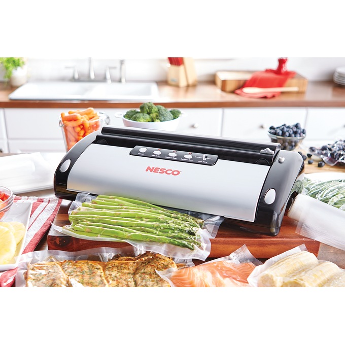 Nesco Commercial-Grade Vacuum Sealer and 2-Pack Sealer Rolls, , large