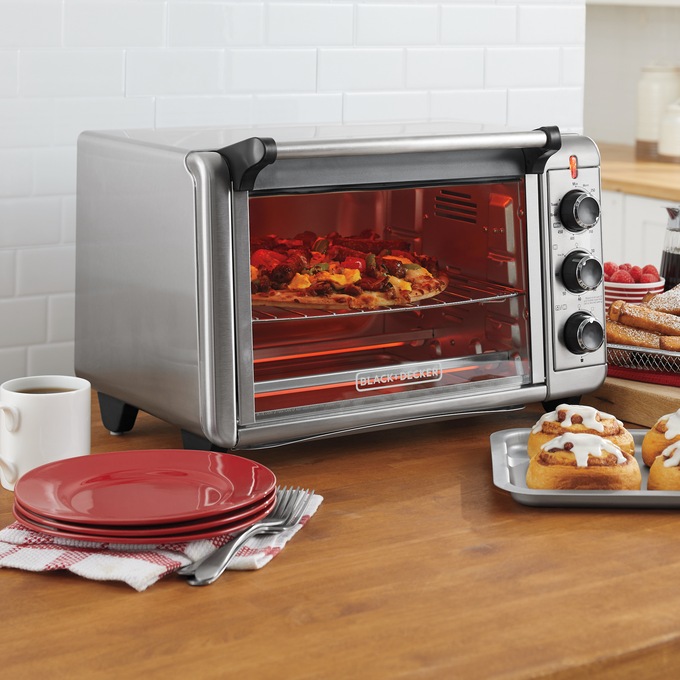 BLACK+DECKER TO3265XSSD Extra Wide Crisp 'N Bake Air Fry Toaster Oven,  Silver, Pizza Oven, Electric Oven - AliExpress