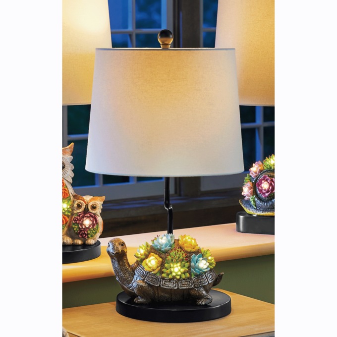 Animal-Themed Succulent Lamp, , large
