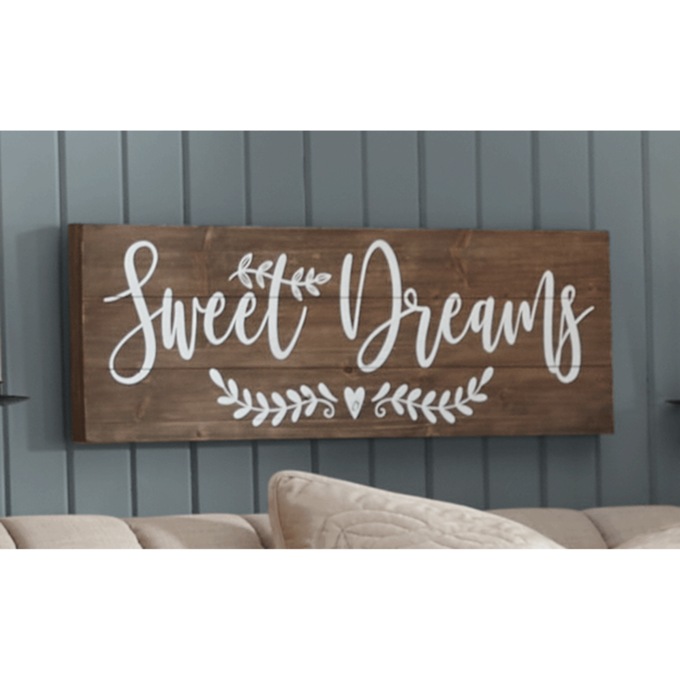 Sweet Dreams Wood Plank Art, , large