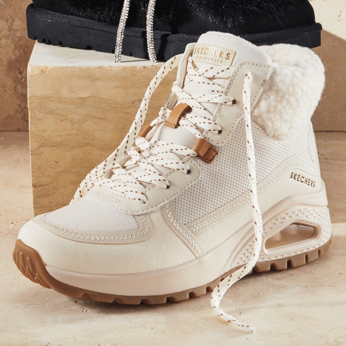 Skechers Women's Uno Rugged Fall Mode Boot, Natural, large