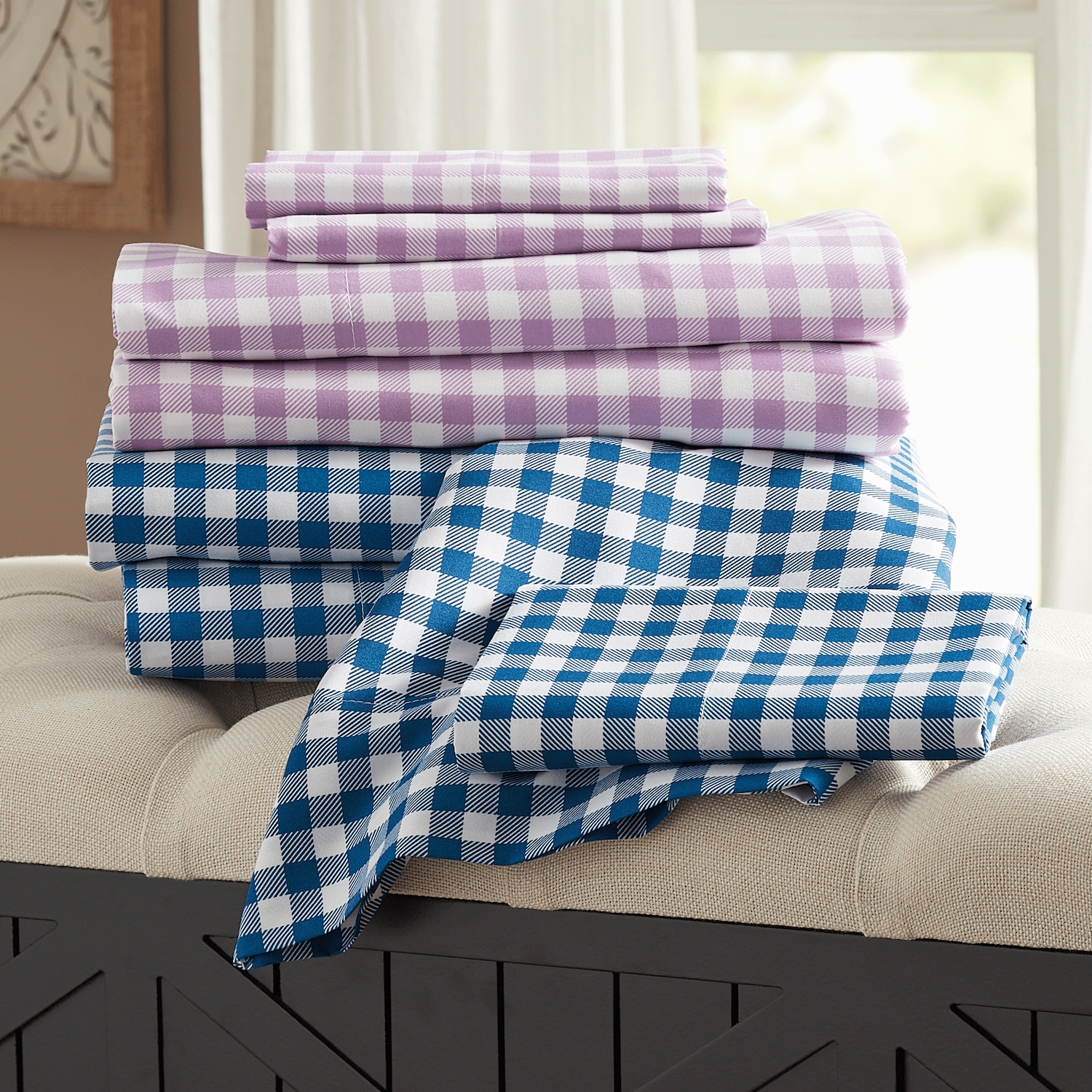 Bed Tite Gingham Microfiber Sheet Set | Country Door