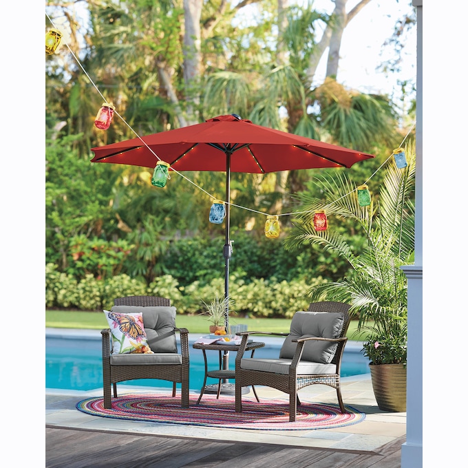 Solar Lighted Umbrella, , large