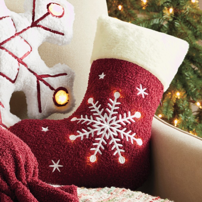 Shaped Lit Christmas Pillow, , large