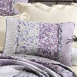 Clara Purple Floral Sham, , large