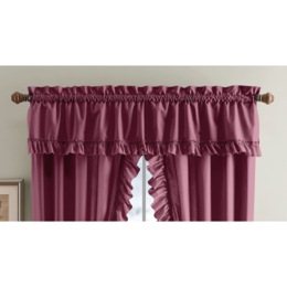 Mayfair Romantic Ruffled Semi-Sheer Swag Pair, , large