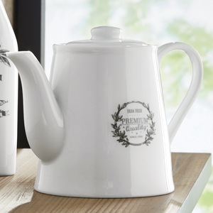 Farmhouse Porcelain Teapot by Fitz & Floyd, , large