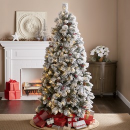 6-Foot Frosted Berry Tree, , large