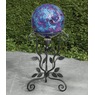Metallic Gazing Ball with Stand, , large