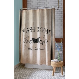 Wash Room Shower Curtain, , large