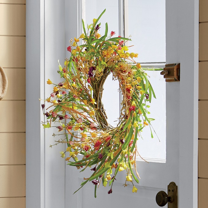 Spring Wildflower Wreath, , large