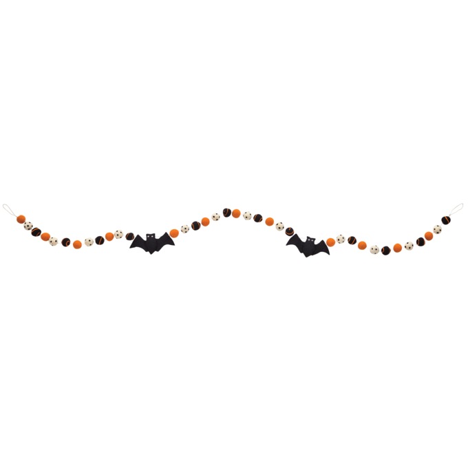Halloween Felt Bat Garland, Multi, large