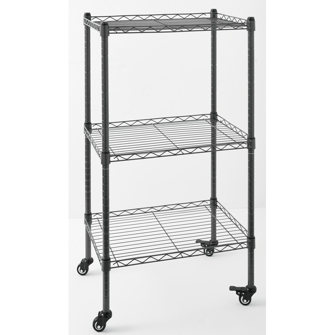 3-Tier Thin Mobile Tower Shelves, , large