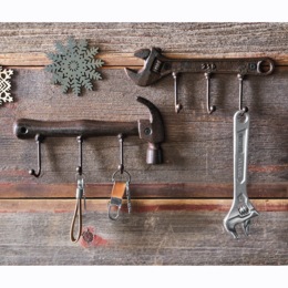 Set of 2 Tools Wall Hooks, , large
