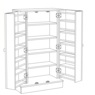 Melissa Double-Door Pantry, White, large