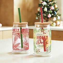 Dolly Parton Holly Dolly Christmas Glass Tumbler Set, , large