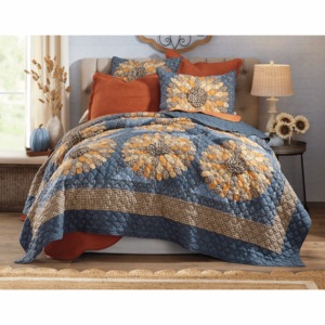 Harvest Mum Oversized Quilt, , large