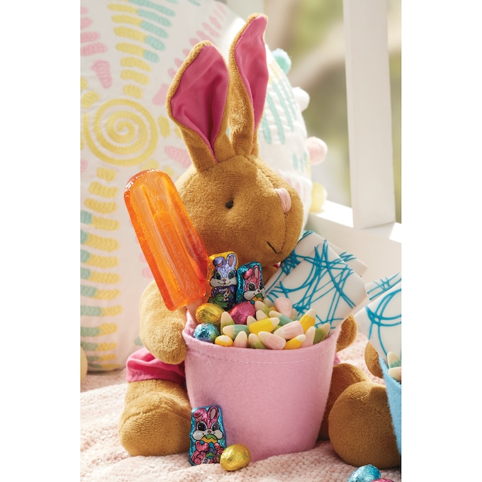 Pink Bunny Basket, , large