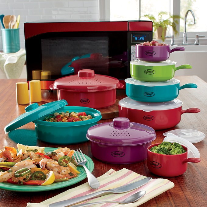 Ginny&#39;s 16-Piece Assorted Microwave Cookware, , large