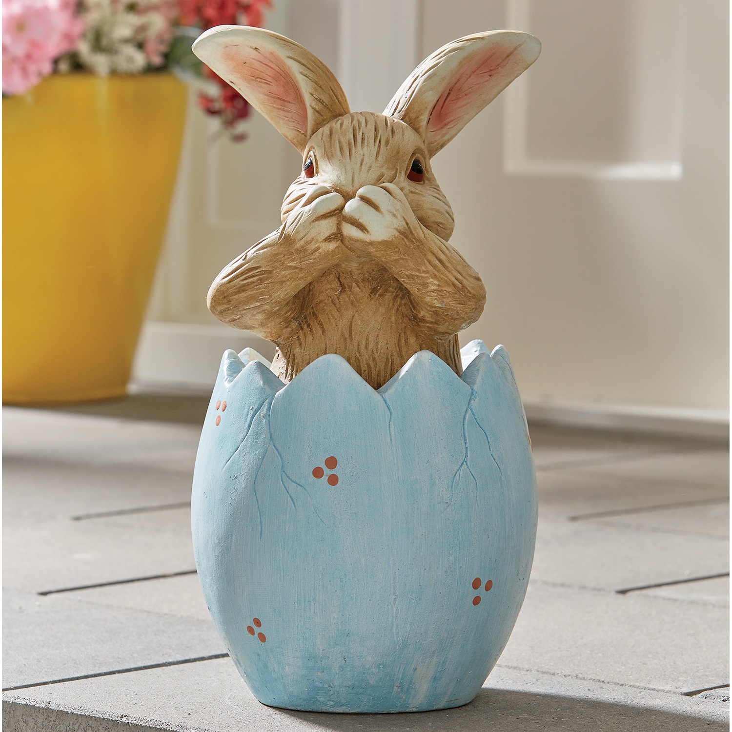 Bunny in Egg Statue Country Door