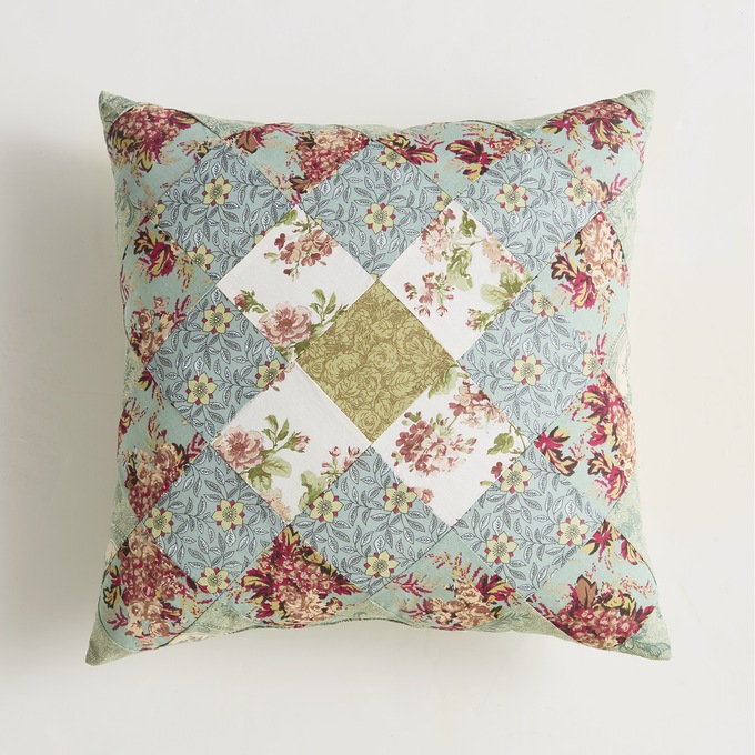 Olivia Patchwork Accent Pillow, Multi, large