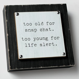 Too Young Humor Sign, , large