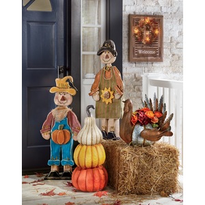 Chunky Wood Cutouts Scarecrows, , large
