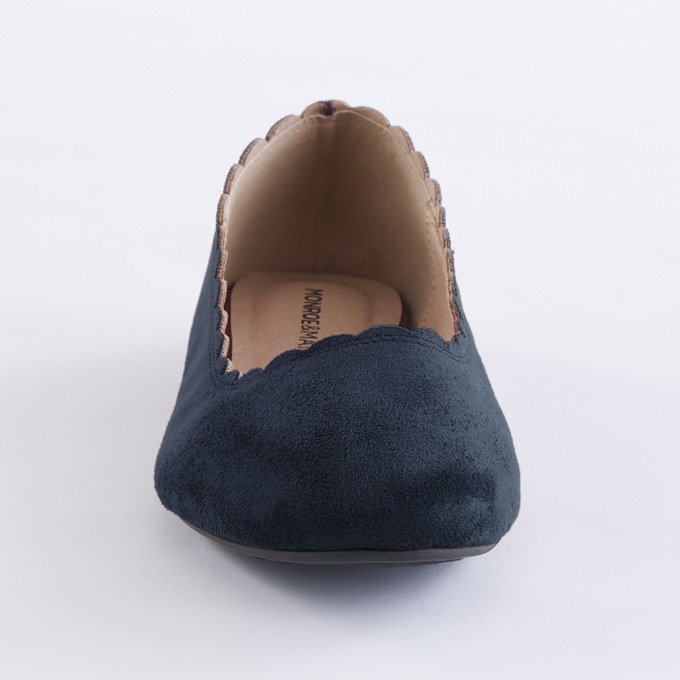 Scalloped Faux-Suede Flat for Women, , large