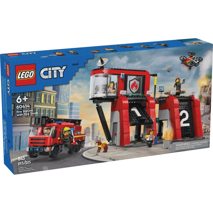 LEGO City Fire Station With Fire Truck, , large