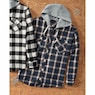 Men's Cotton Flannel with Fleece Hoodie, , large