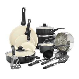 GreenLife 16-Piece Soft-Grip Cookware Set, , large