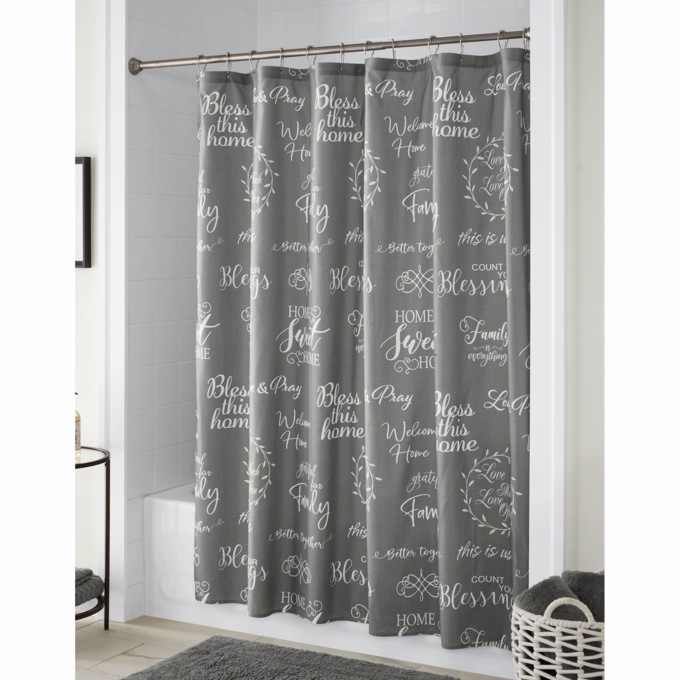 Family Sentiments Shower Curtain, , large