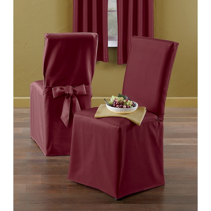 Color Connection Dining Room Chair Cover, Burgundy, large
