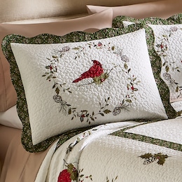 Cardinal Embroidered Sham, , large