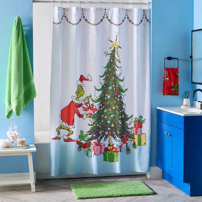 Grinch Shower Curtain, , large
