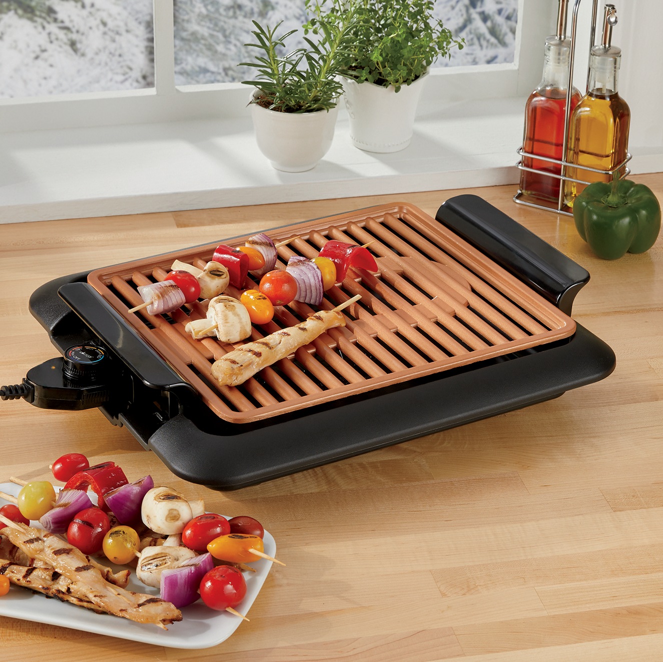 Smokeless Electric Grill With Griddle Plate By Gotham Steel As Seen On Tv Country Door
