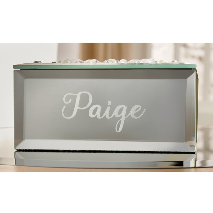 Personalized Embellished Mirrored Jewelry Box Country Door