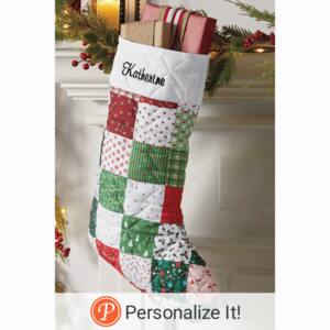Puff Quilt Stocking, , large