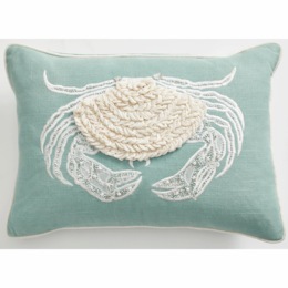 Coastal Crab Accent Pillow, , large