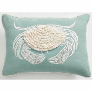 Coastal Crab Accent Pillow, , large