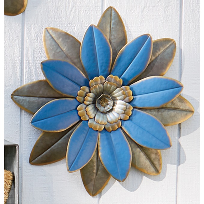 Galvanized Metal Flower D&eacute;cor, , large