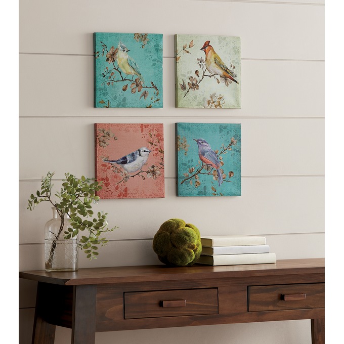 Set of 4 Anita Bird Canvases, , large