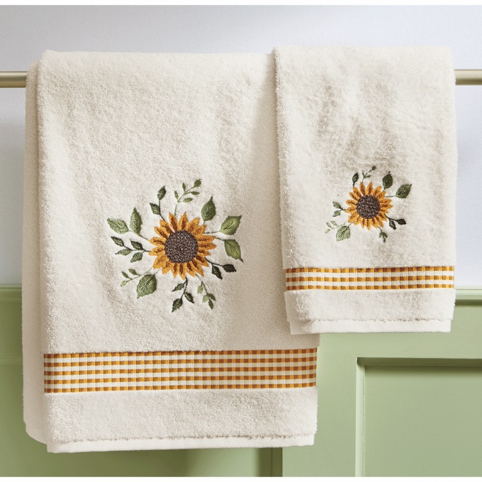 Sunflower 2-Piece Bath Towel Set, Sunflower, large