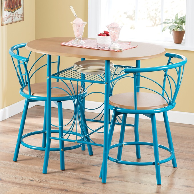 3-Piece Colorful Bistro Dining Set, , large