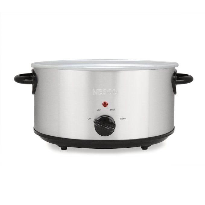 Crock-Pot 4-Quart Stainless Steel Oval Slow Cooker in the Slow Cookers  department at