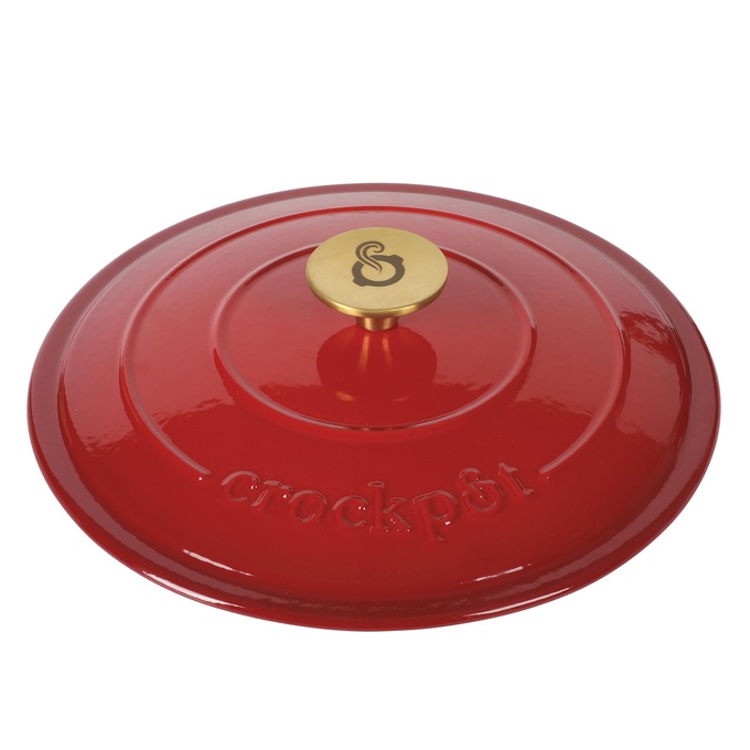 Crock Pot Artisan 6-qt. Enameled Cast Iron Dutch Oven with Lid, Gradient Red, large