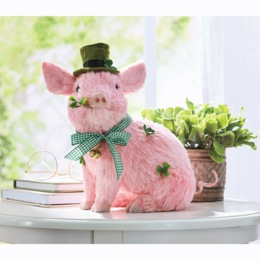 Sisal Shamrock Pig, , large
