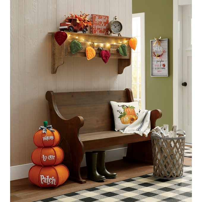 Welcome to Our Patch Fabric Pumpkin Stack, , large