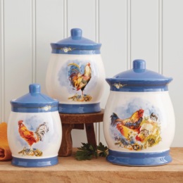 Rooster 3-Piece Canister Set, , large